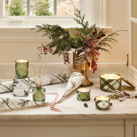 Frasier Fir® Frosted Plaid 6.5 oz Poured Candle