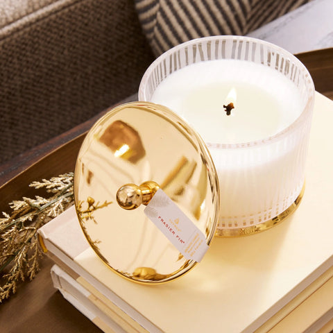 Frasier Fir® Gilded Frosted Wood Grain Candle
